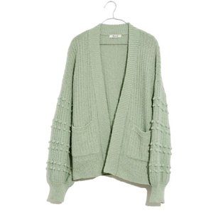 MADEWELL Bobble Cardigan Sweater - Sage Mist - XXS